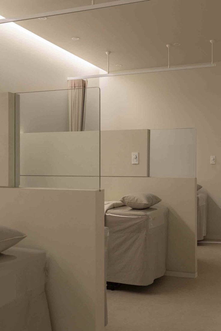 Quiet minimal treatment room atmosphere